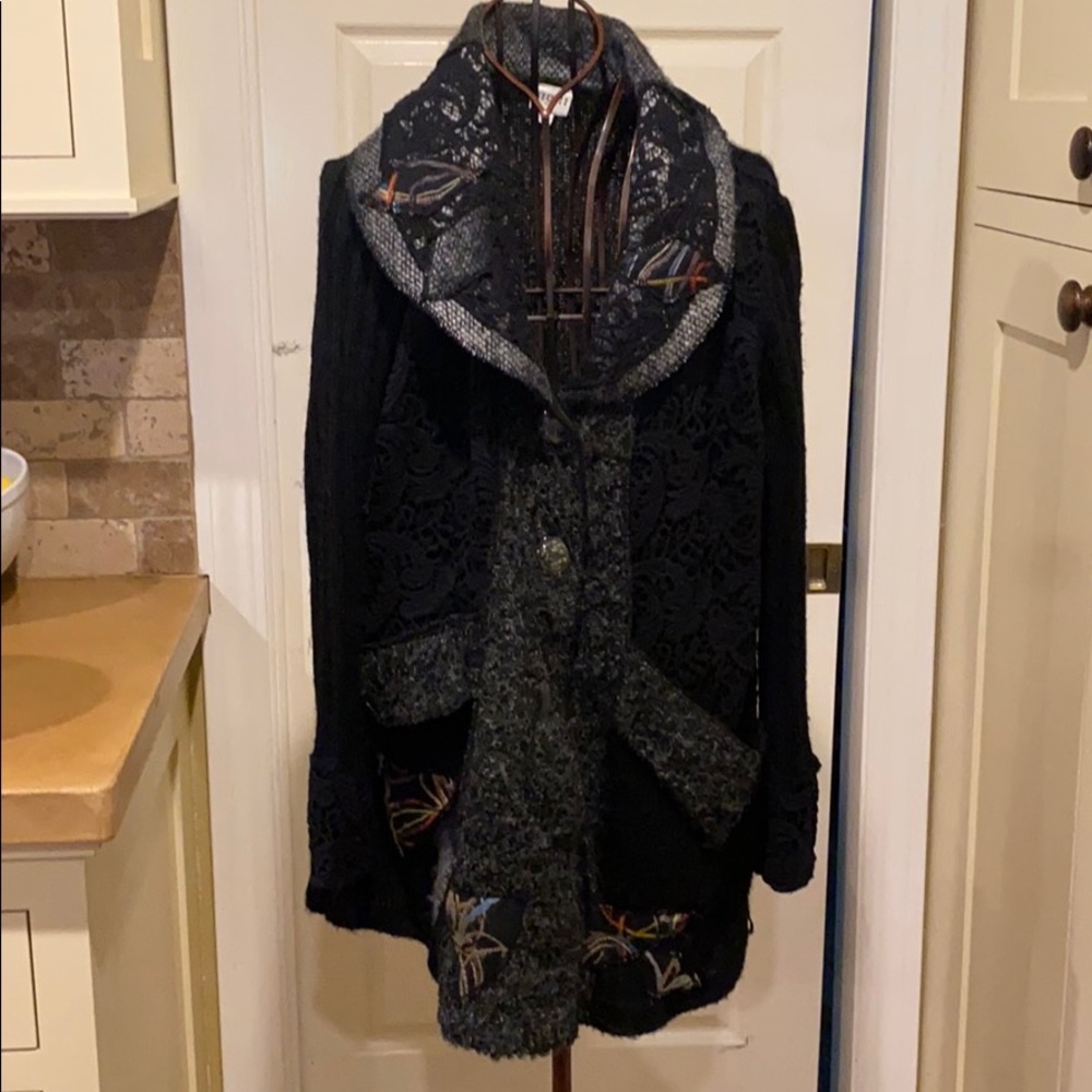 Siono petite button up long sweater